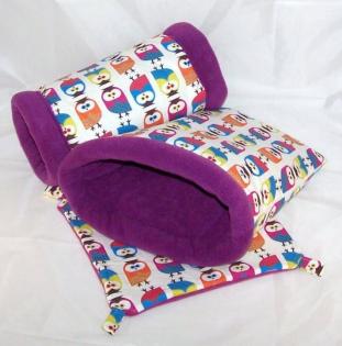Kuschelset 3 Teile Kuschelrolle Kuschelsack Hängematte für Meerschweinchen Chin